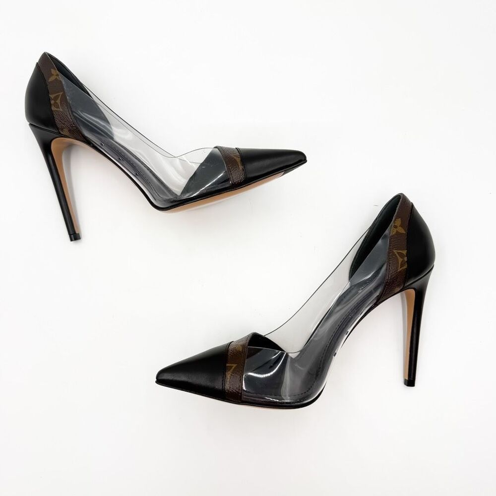 Louis Vuitton LV Monogram Call Back Heels Pumps EU 39.5 US 9.5 - Picture 8 of 12